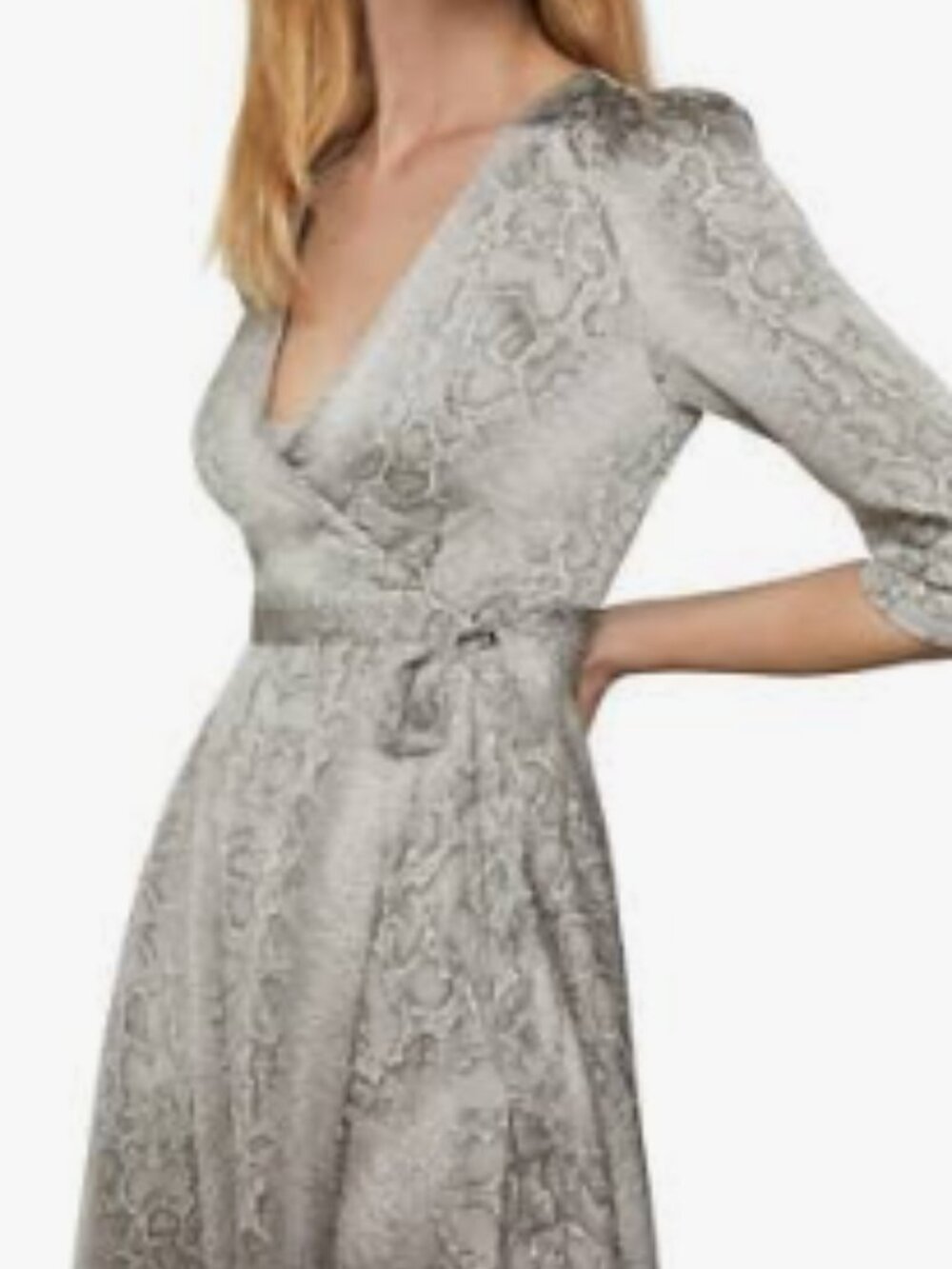 BCBG MaxAzria grey frost python dress